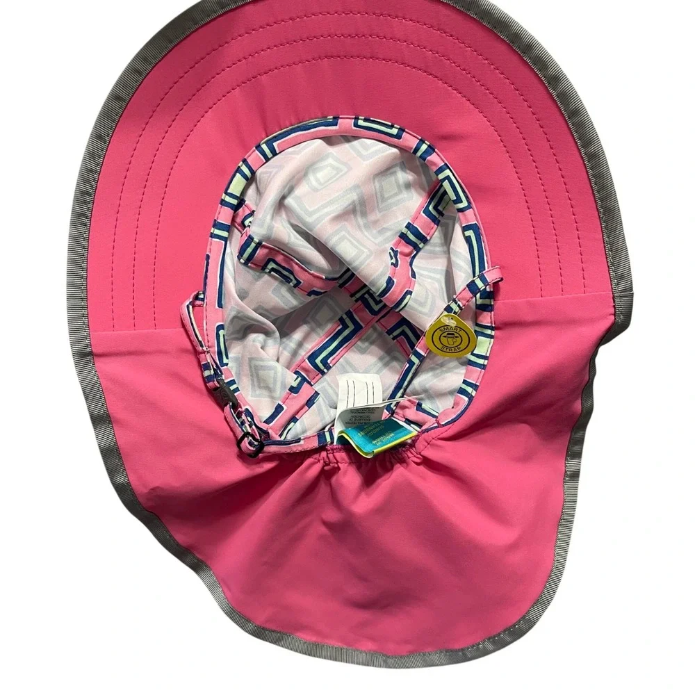 NEW Sun Day Afternoons Play Hat Kids Small Pink Geometric UPF 50+ Sun Protection